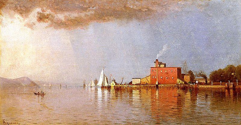 Alfred Thompson Bricher Along the Hudson oil painting image